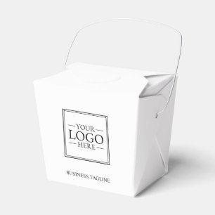 Custom Business Logo with Custom Text Favor Box