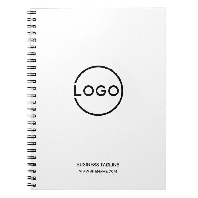 Custom Business Logo with Custom Text Notebook (Front)