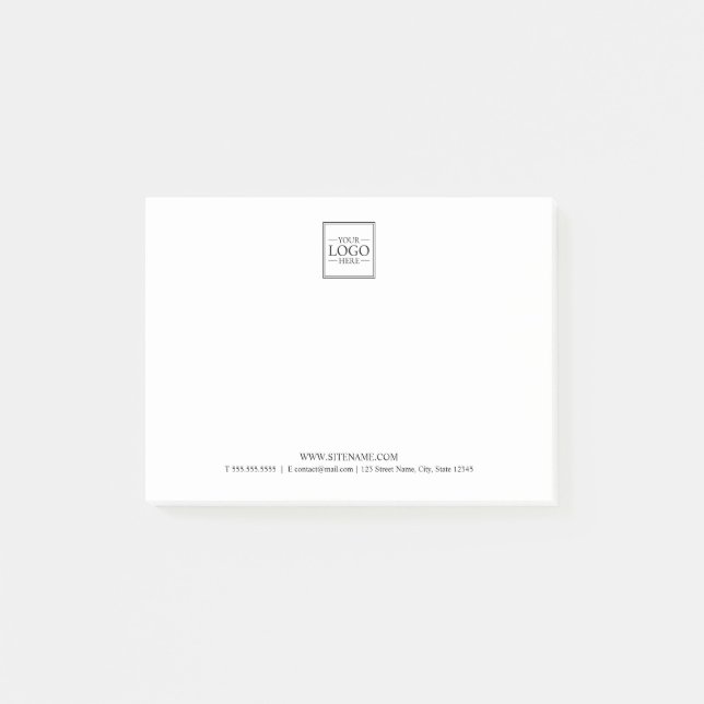 Custom Business Logo with Custom Text Post-it Notes (Front)