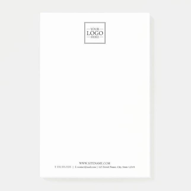 Custom Business Logo with Custom Text Post-it Notes (Front)