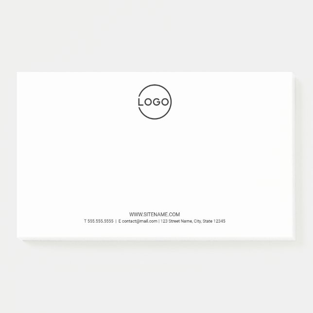 Custom Business Logo with Custom Text Post-it Notes (Front)