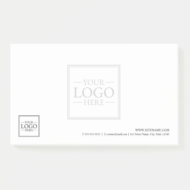 Custom Business Logo with Custom Text Post-it Notes (Front)
