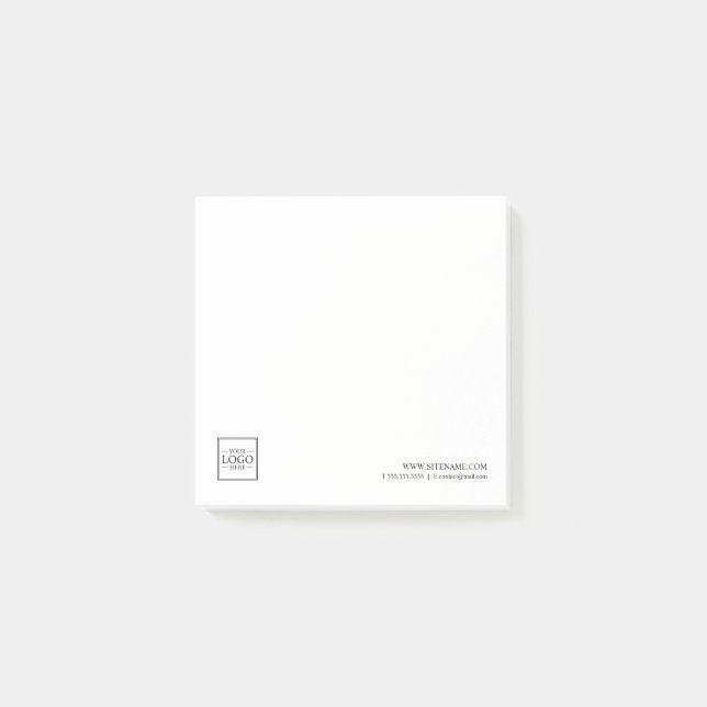 Custom Business Logo with Custom Text Post-it Notes (Front)