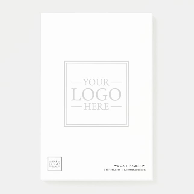 Custom Business Logo with Custom Text Post-it Notes (Front)