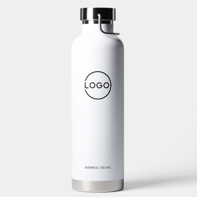 Custom Business Logo with Custom Text Water Bottle (Left)