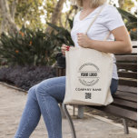 Custom Business Logo With QR Code Large Tote Bag<br><div class="desc">business logo logo company professional corporate tote bag business tote bag logo tote bag modern minimalist clean simple promotional swag marketing advertising trade show bag</div>