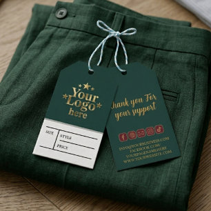 Custom Business Modern logo Price Hang Branding Gift Tags