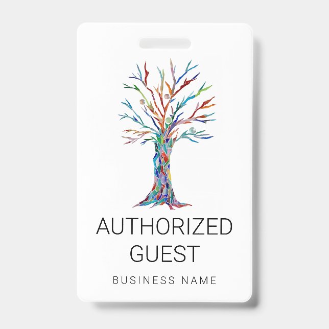 Custom Business Name Authorized Guest Badge (Front)