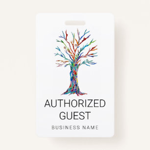Custom Business Name Authorized Guest Badge