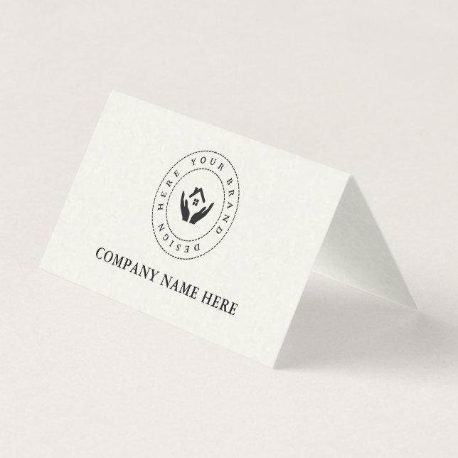 Custom Business Name Logo QR Code and Message (Front)