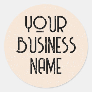Custom Business Name Minimal Simple Professional Classic Round Sticker