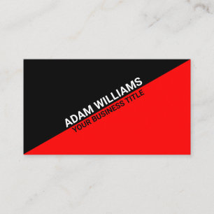 Custom Business Name - Modern Black and Red  Business Card