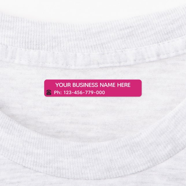 Custom Business Name Phone Labels Choose Colours (Affixed)