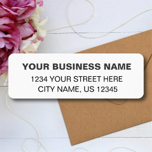 Custom Business Name Simple Return Address Labels