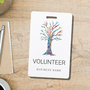 Custom Business Name Volunteer Badge