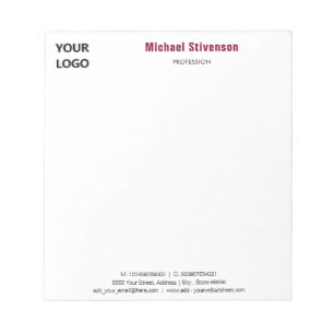Custom Business Notepad Template Design Your Own