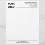 Custom Business Office Company Letterhead and Logo<br><div class="desc">Simple Personalized Your Business Office Modern Design Letterhead with Logo - Add Your Logo - Image / Name - Company / Address - Contact Information - Resize and move or remove and add elements / image with customization tool. Choose colours / font / size ! Good Luck - Be Happy...</div>