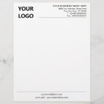 Custom Business Office Letterhead with Your Logo<br><div class="desc">Custom Colours and Font - Your Business Office Letterhead with Logo - Add Your Logo - Image / Business Name - Company / Address - Contact Information - Resize and move or remove and add elements / image with customization tool. Choose colours / font / size !</div>