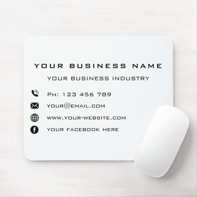 Custom Business Offive Mouse Pad Promotional (With Mouse)