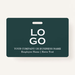 Custom Business or Company Logo & Title Pine Green Badge