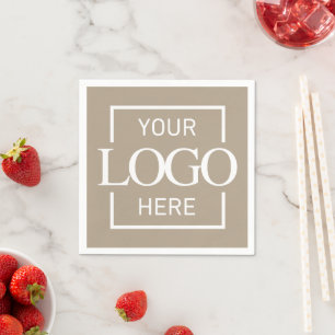 Custom Business Party Supplies Minimalist Branded  Napkin