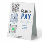 Custom Business Pay Here Table Tent Sign