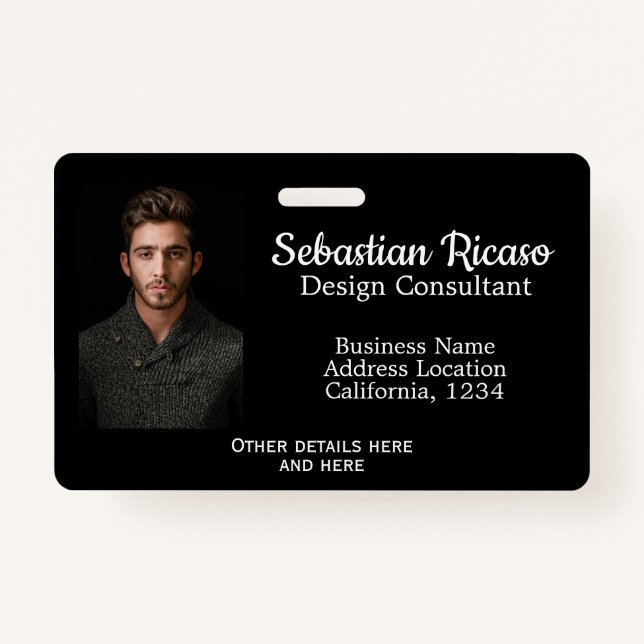Custom Business Personalized Badge (Front)