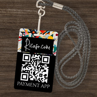 Custom Business Personalized Payment QR codes Badge