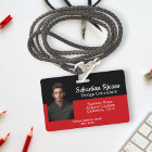 Custom Business Personalized Red Black