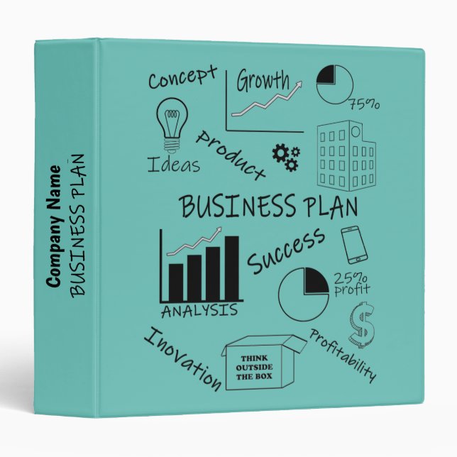 Custom Business Plan 3 Ring Binder (Front/Spine)