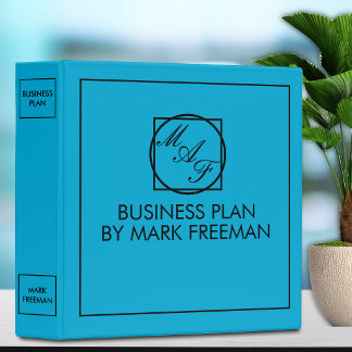 Custom Business Plan Blue Binder
