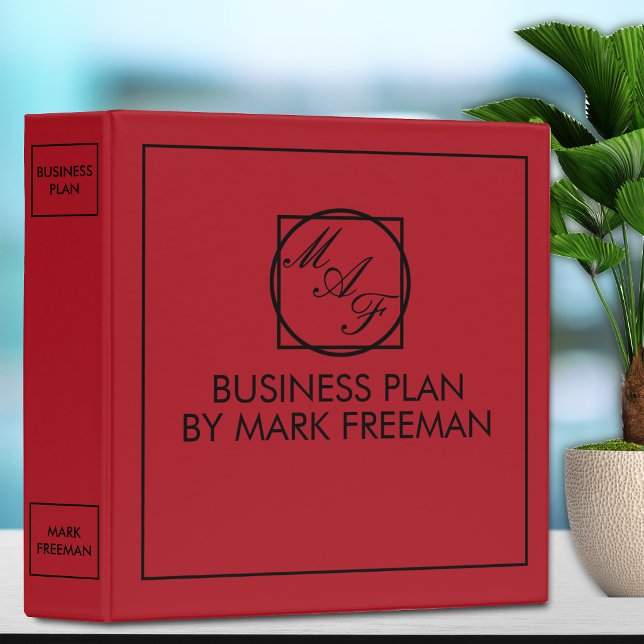 Custom Business Plan Red Binder (Creator Uploaded)