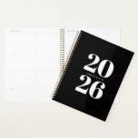 Custom Business Planner Black White Organizer<br><div class="desc">Modern black and white typography planner with weekly and monthly layouts. Great for corporate teams,  client gifting,  onboarding kits,  or conference swag in bulk.</div>