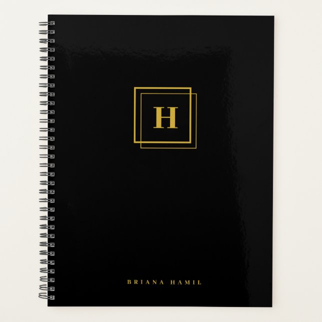 Custom Business Planner for Staff Teams Black (Front)
