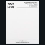 Custom Business Professional Letterhead with Logo<br><div class="desc">Custom Colours and Font - Your Business Office Letterhead with Logo - Add Your Logo - Image / Business Name - Company / Address - Contact Information / more - Resize and move or remove and add elements / image with Customization tool. Choose font / size / colours ! Good...</div>