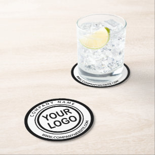 Custom Business Promo Logo  Round Paper Coaster