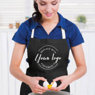 Custom Business Promotion Personalized White Logo  Apron