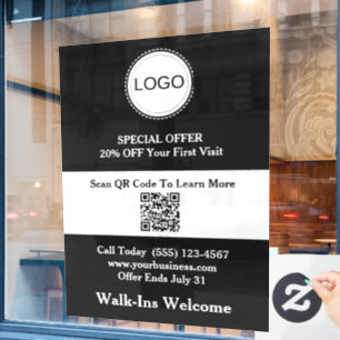 Custom Business Promotion Window Cling