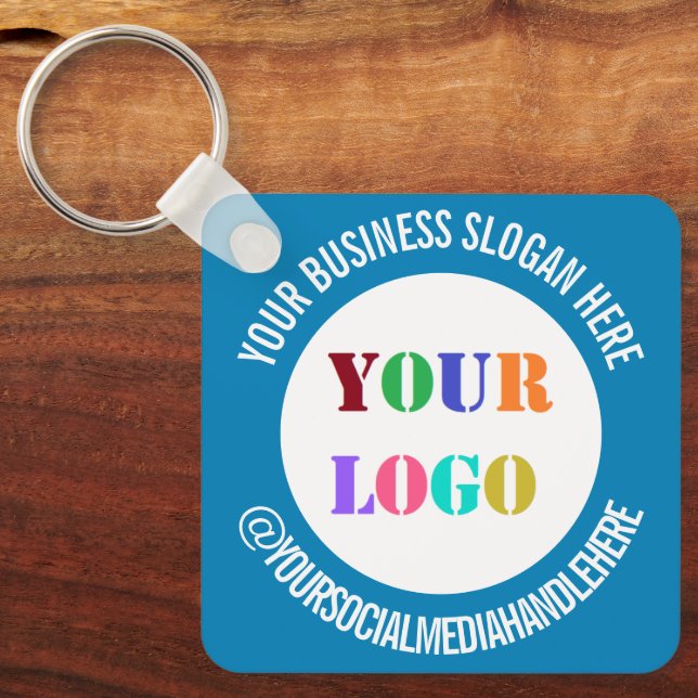 Custom Business Promotiona Social Media Keychain (Front)