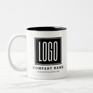 Custom Business Promotional Logo Two-Tone Coffee Mug