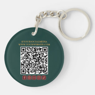 Custom Business QR Code logo Branding Keychain