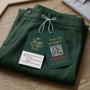 Custom Business QR Code logo Price Hang Branding Gift Tags