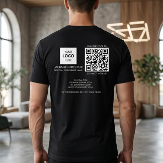 Custom Business QR Code Logo T-Shirt