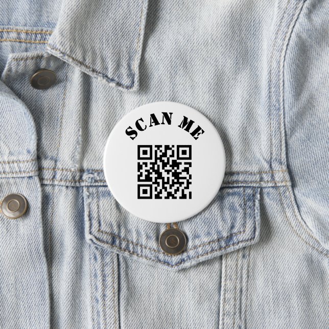 Custom Business QR Code Promotional 3 Inch Round Button (In Situ)