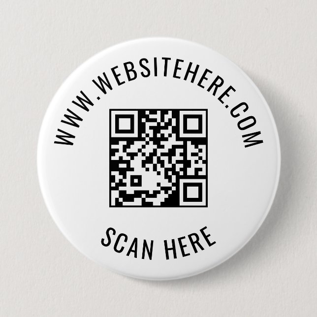 Custom Business QR Code Promotional Design 3 Inch Round Button (Front)