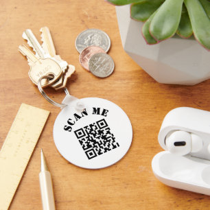Custom Business QR Code Promotional Keychain