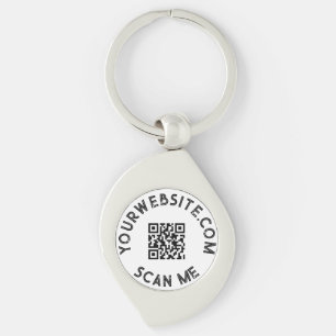 Custom Business QR Code Promotional Keychain