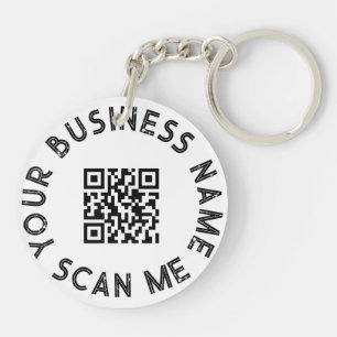 Custom Business QR Code Promotional Keychain