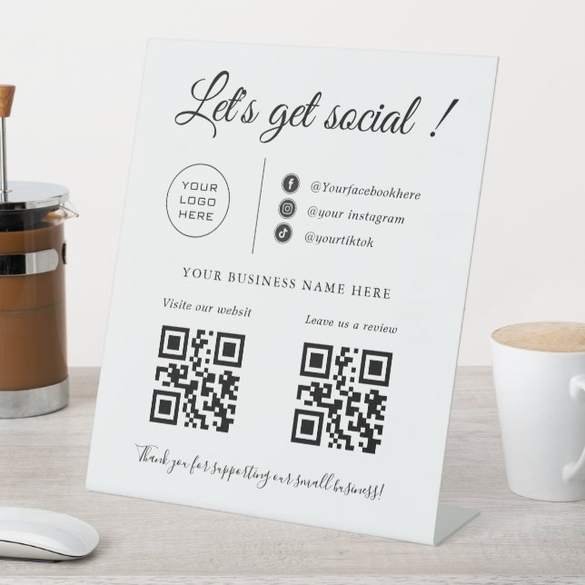 Custom Business QR Code ,Social Media Sign (In SItu)