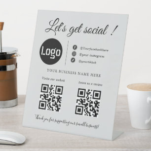 Custom Business QR Code ,Social Media Sign